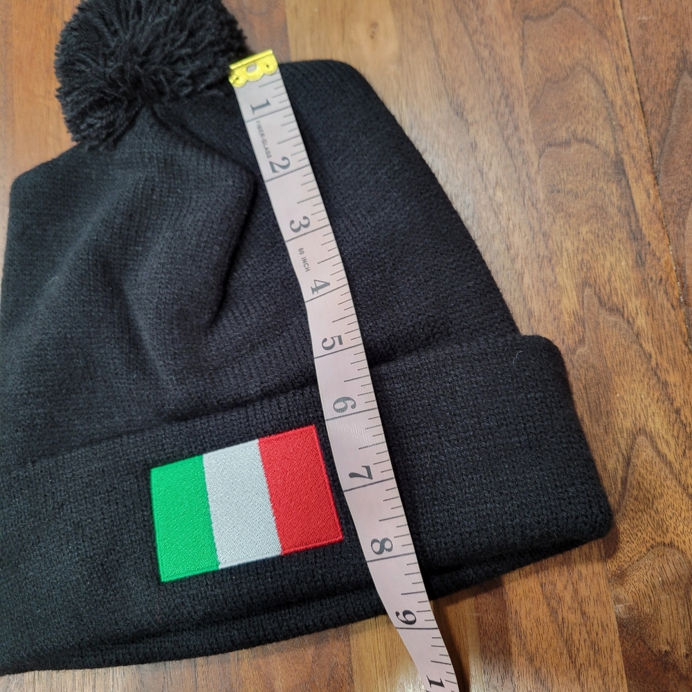Unisex Italian Flag Tabagon Pompom Hat One Size - Picture 4 of 7